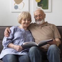abuelos leyendo